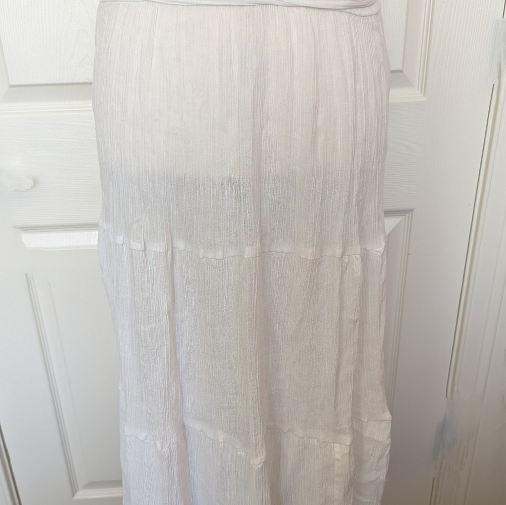 NWT White Ruffled Tiered Boho Dress Collection 18 Small -Medium /Med - Large - Picture 8 of 10